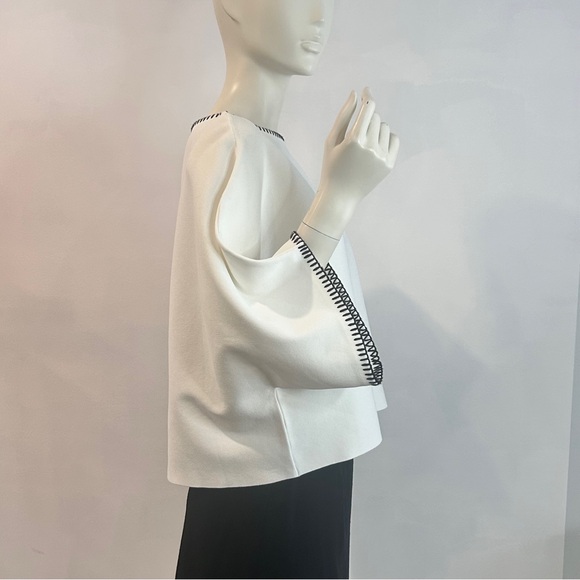 NWT Zara Contrast Embroidery Knit Top - Picture 12 of 16